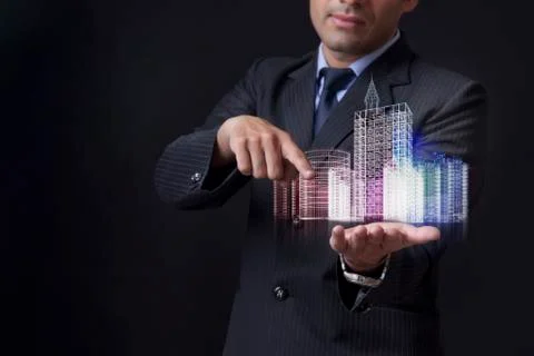 Business technology idea concept, Creative modern design template Stock Photos
