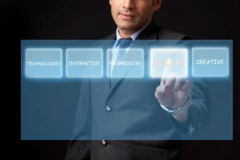 Business technology idea concept, Creative modern design template Stock Photos