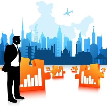 Business technology Illustrazione stock