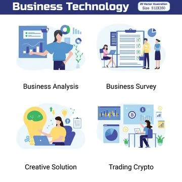 Business Technology Illustrations Illustrazione stock