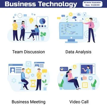 Business Technology Illustrations Illustrazione stock