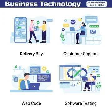 Business Technology Illustrations Illustrazione stock