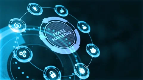 Business, Technology, Internet and network concept. Mobile Marketing content Stock Footage 139581787