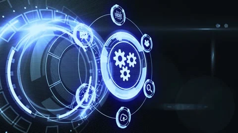Business, Technology, Internet and network concept. Automation Software Techn Stockbeeldmateriaal 140075217