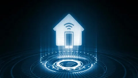 Business, Technology, Internet and network concept. Smart home automation con Stock Footage 140513864