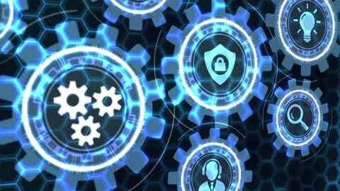 Business, Technology, Internet and network concept. Automation Software Techn Vidéo 140946733