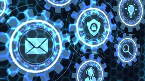 Business, Technology, Internet and network concept. Message Email. Mail commu Stock Footage 140946741