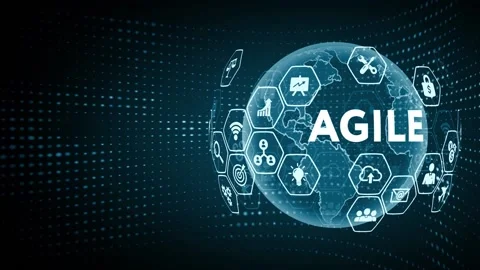 Business, Technology, Internet and network concept. Agile Software Developmen Vidéo 141374633