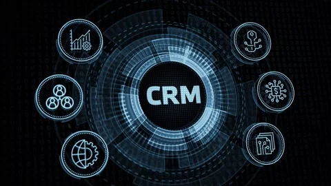 Business, Technology, Internet and network concept. CRM Customer Relationship Stock Footage 142932274