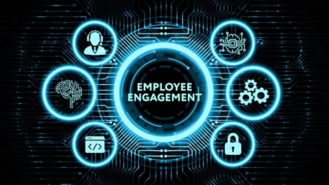 Business, Technology, Internet and network concept. Employee engagement Stock Footage 143227245