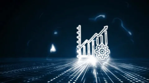Business, Technology, Internet and network concept. Financial Graph. Stock Ma Stockbeeldmateriaal 143702974
