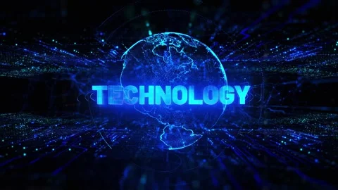 Business, Technology, Internet and network concept on Blue Digital Background Stockbeeldmateriaal 147061412