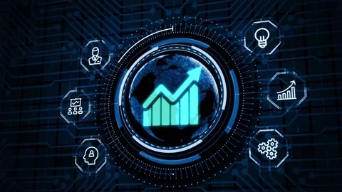 Business, Technology, Internet and network concept. Financial Graph. Stock Ma Video stock 150270831