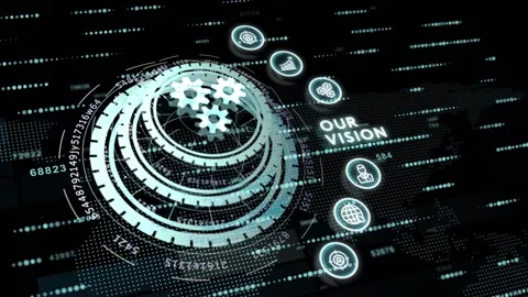 Business, Technology, Internet and network concept.  virtual screen of the fu Stock Footage 150645551