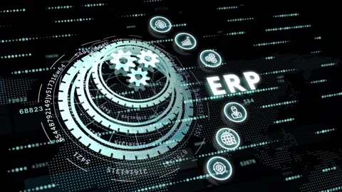 Business, Technology, Internet and network concept. Enterprise Resource Plann Stock Footage 150645701