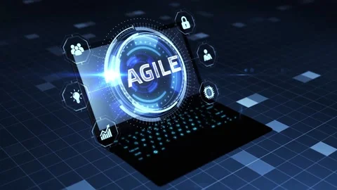 Business, Technology, Internet and network concept. Agile Software Developmen Vídeo Stock 152578849
