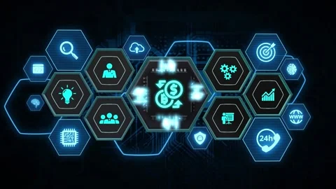 Business, Technology, Internet and network concept. ICO Initial Coin Offering Stock Footage 153096967