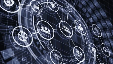Business, Technology, Internet and network concept. NOW HIRING inscription, m Stock Footage 153562098