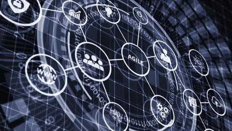 Business, Technology, Internet and network concept. Agile Software Developmen Stockbeeldmateriaal 153562111