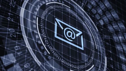 Business, Technology, Internet and network concept. Message Email. Mail commu Stock Footage 153880055