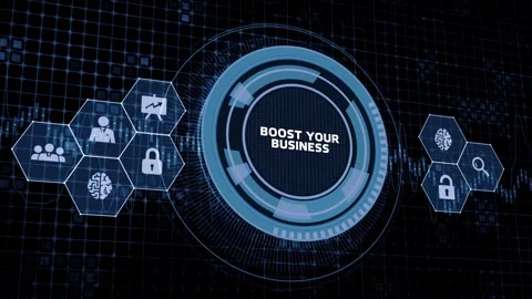 Business, Technology, Internet and network concept. Boost your business Video stock 154099056