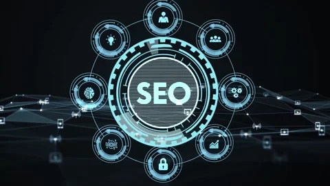 Business, Technology, Internet and network concept. SEO Search engine optimiz Video stock 160189471