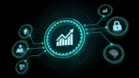 Business, Technology, Internet and network concept. Financial Graph. Stock Ma Stock Footage 160289036