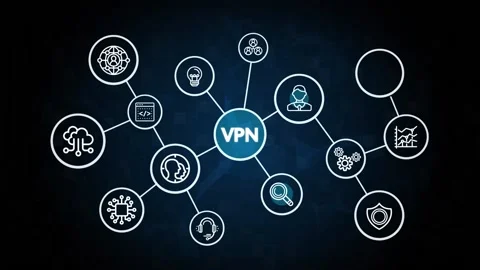 Business, Technology, Internet and network concept. VPN network security inte Видео 162484241