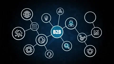 Business, Technology, Internet and network concept. B2B Business company comm 库存影片 162484282