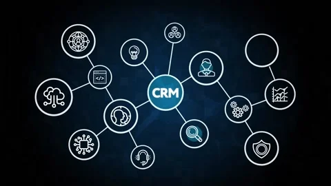 Business, Technology, Internet and network concept. CRM Customer Relationship Stock Footage 162484300