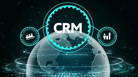 Business, Technology, Internet and network concept. CRM Customer Relationship Stock Footage 163972490