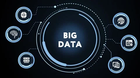 Business, Technology, Internet and network concept. Big Data Internet Informa Vídeo Stock 165967328