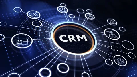 Business, Technology, Internet and network concept. CRM Customer Relationship Stock Footage 185342935