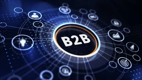 Business, Technology, Internet and network concept. B2B Business company comm Vídeo Stock 185343330