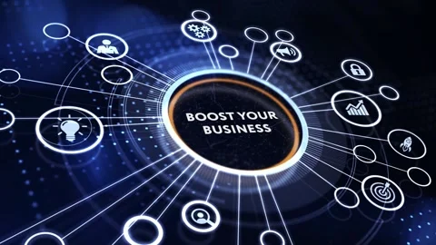 Business, Technology, Internet and network concept. Young businessman shows t Stock Footage 185354133