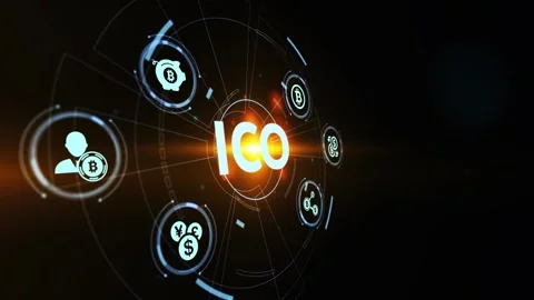 Business, Technology, Internet and network concept. ICO Initial Coin Offering Stock Footage 189991655