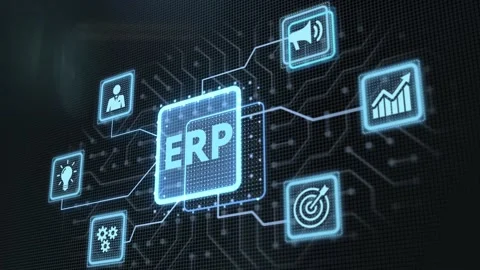 Business, Technology, Internet and network concept. Enterprise resource plann Stock-Footage 194217132