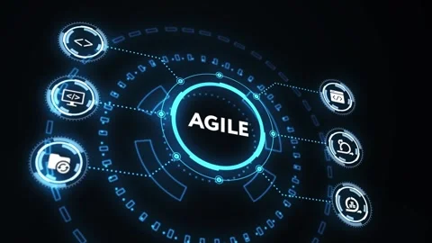Business, Technology, Internet and network concept. Agile Software Developmen 動画素材 196742252