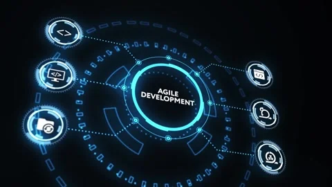 Business, Technology, Internet and network concept. Agile Software Developmen Stock Footage 196742253