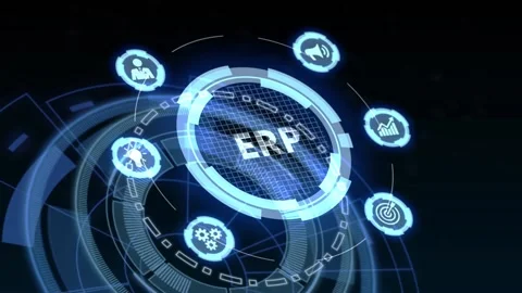 Business, Technology, Internet and network concept. Enterprise resource plann Stock Footage 198298673