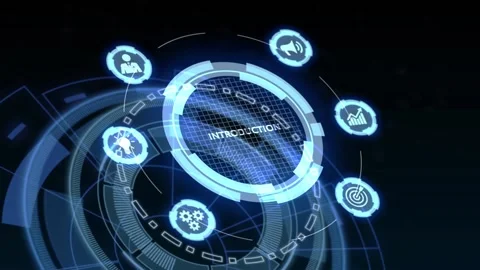 Business, technology, internet and network concept. Virtual screen of the fut Vidéo 198298709