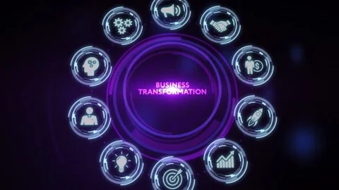Business, technology, internet and network concept. Virtual screen of the fut Stock Footage 198708780