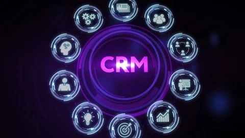 Business, Technology, Internet and network concept. CRM Customer Relationship Stock Footage 198708781