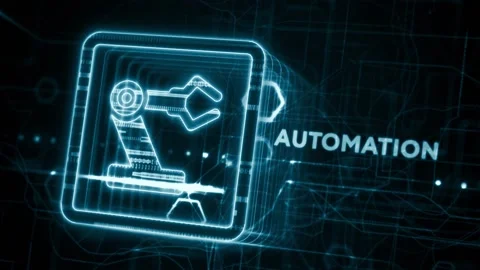 Business, Technology, Internet and network concept. Automation Software Tec.. Stock Footage 233831953