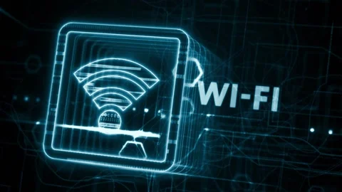 Business, Technology, Internet and network concept. Free WiFi network signal. Stock Footage 233832039