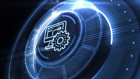 Business, Technology, Internet and network concept. Automation Software Tec.. Stock Footage 233832375