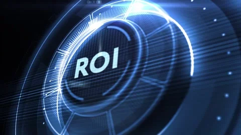 Business, Technology, Internet and network concept. ROI Return on Investmen.. Stock Footage 233832545