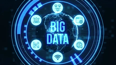 Business, Technology, Internet and network concept. Big Data Internet Infor.. Stock Footage 237622718