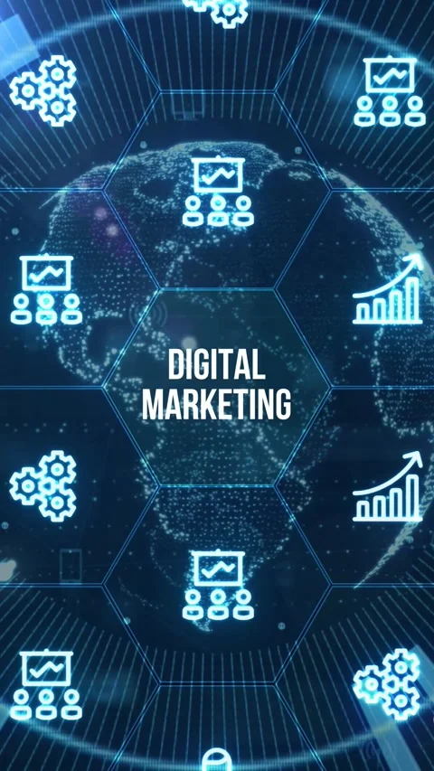 Business, Technology, Internet and network concept. Digital Marketing conte.. Stock Footage 280964188