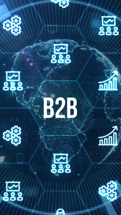Business, Technology, Internet and network concept. B2B Business company co.. Stock Footage 280964462